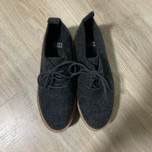 Eileen fisher platform Oxford felt shoes size 7